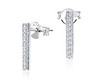 Sparkling CZ Silver Stud Earring STS-2033